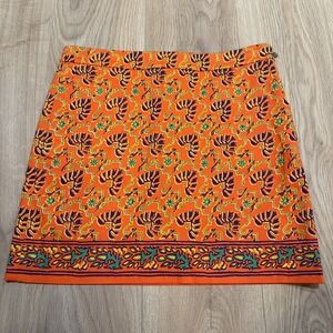 Polo Golf Ralph Lauren Womens Skort Orange Western Lined Pockets Skirt Size 8